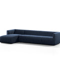 Augustine 2 Pc 126" Sectional Sofa - Navy Furniture