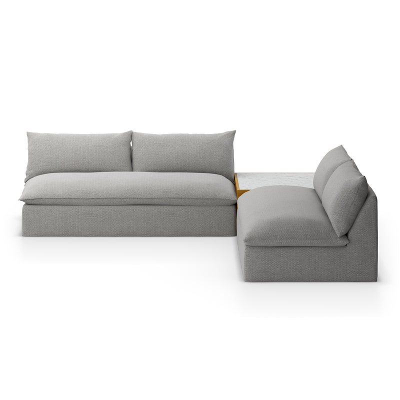 Grant Outdoor 2-Pc Sectional with Coffee Table - Faye Ash
