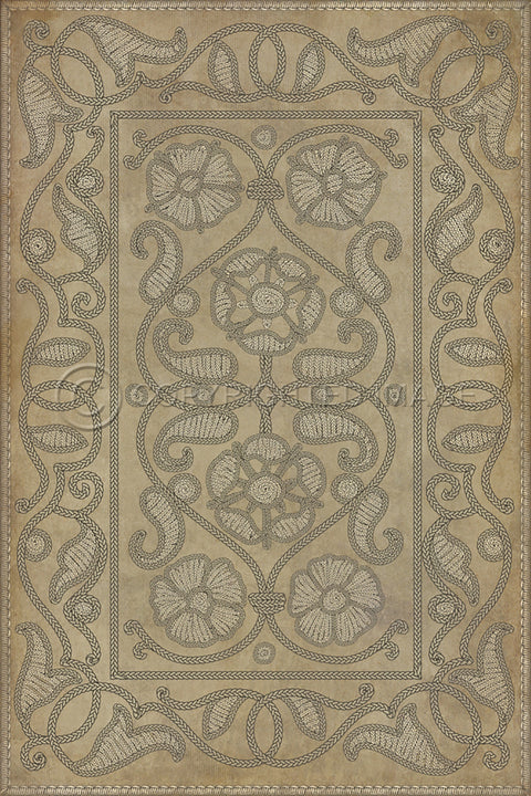 Pattern 64 "Book of Secrets" Vinyl Floorcloth