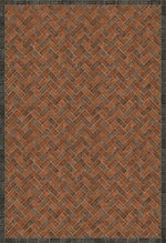 Williamsburg Brick Herringbone "Capitol Landing" Vinyl Floorcloth