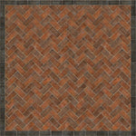 Williamsburg Brick Herringbone "Capitol Landing" Vinyl Floorcloth