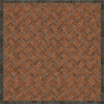 Williamsburg Brick Herringbone "Capitol Landing" Vinyl Floorcloth
