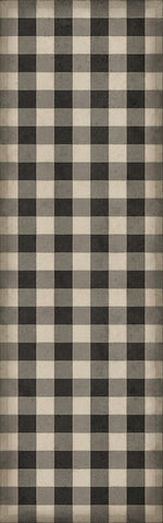 Williamsburg "Gingham Canvas- Black" Floor Cloth