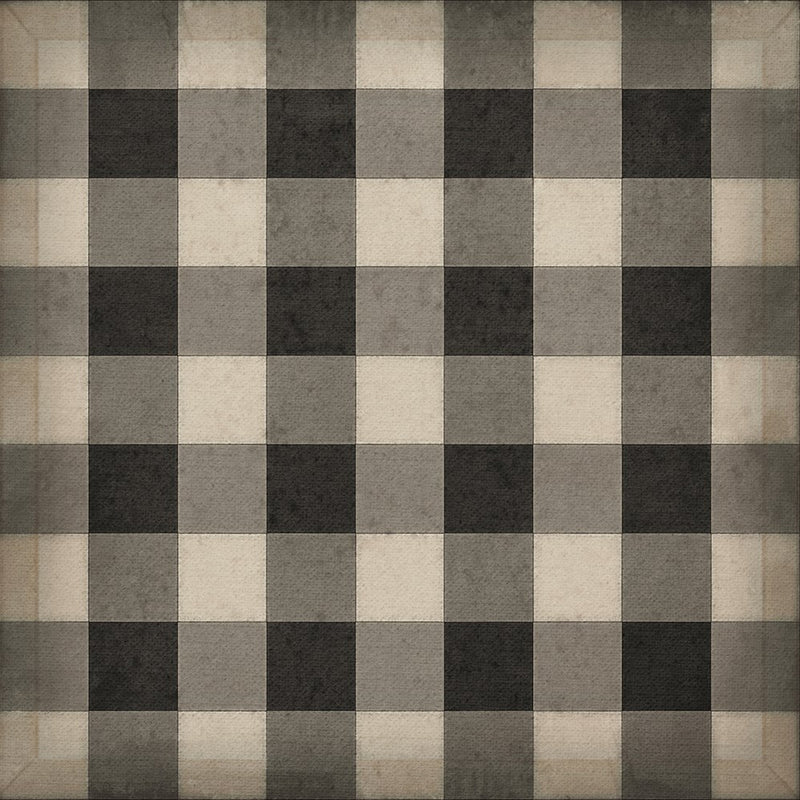 Williamsburg "Gingham Canvas- Black" Floor Cloth