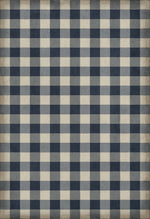 Williamsburg "Gingham Canvas- Blue" Floor Cloth