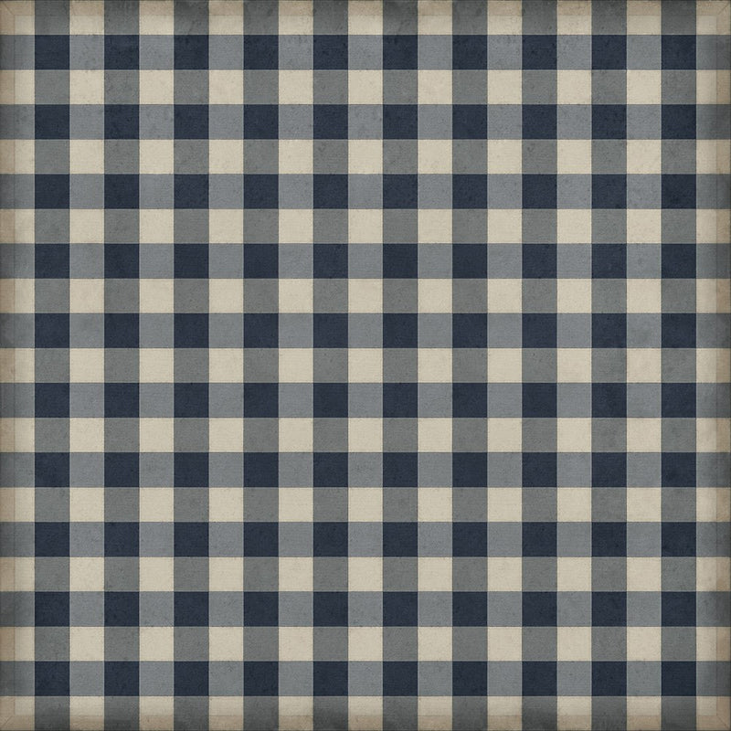 Williamsburg "Gingham Canvas- Blue" Floor Cloth