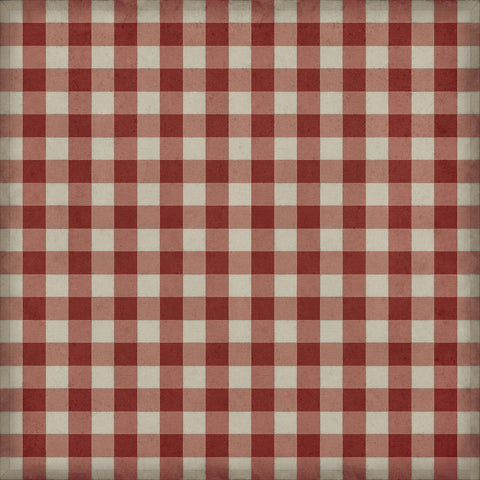 Williamsburg "Gingham Canvas- Red" Floor Cloth
