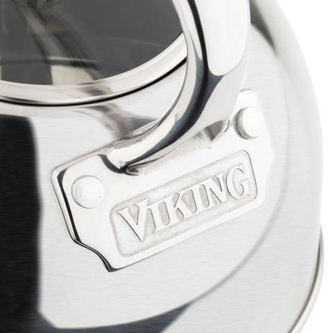 Viking 2.6-Quart Stainless Steel Whistling Tea Kettle, Stainless Steel