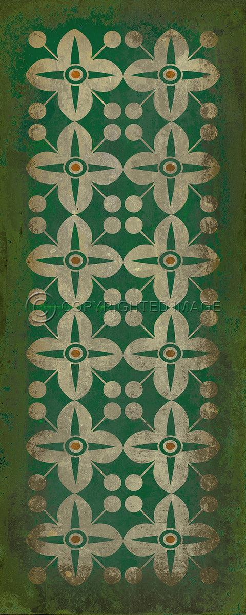 Pattern 03 "Emerald City" Vinyl Floorcloth