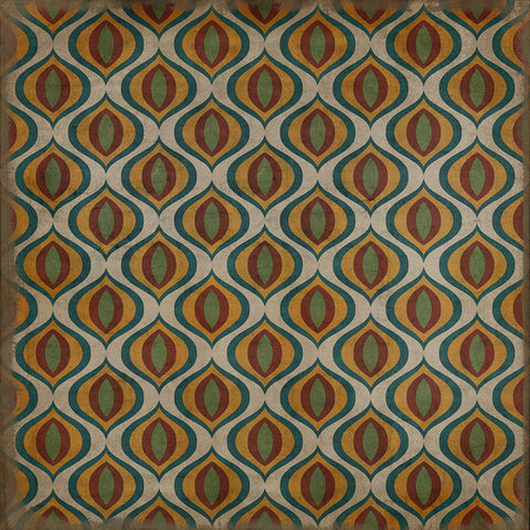 Pattern 15 "Svengali" Vinyl Floorcloth