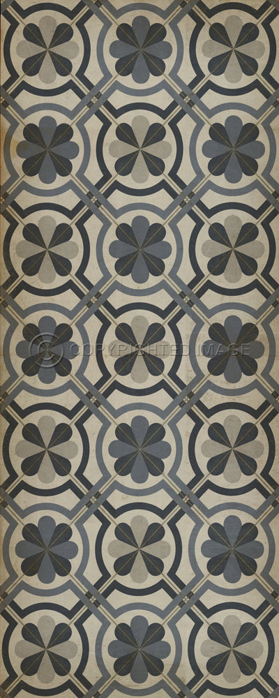 Pattern 19 "Madame Curie" Vinyl Floorcloth