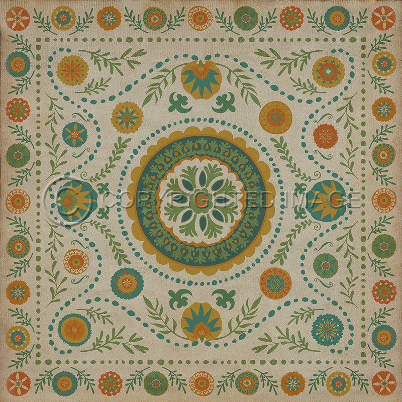 Pattern 38 "Summer" Vinyl Floorcloth