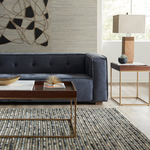 Milano 4 Seat Italian Blue Leather Sofa
