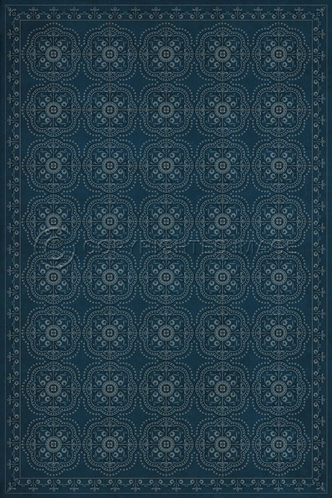 Pattern 28 "Blue Bandana" Vinyl Floorcloth