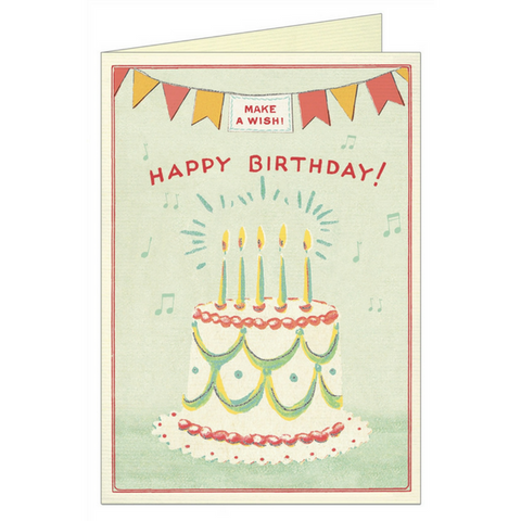 Cavallini "Happy Birthday Cake" Greeting Card