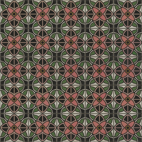 Pattern 80 "Shirley Temple" Vinyl Floorcloth