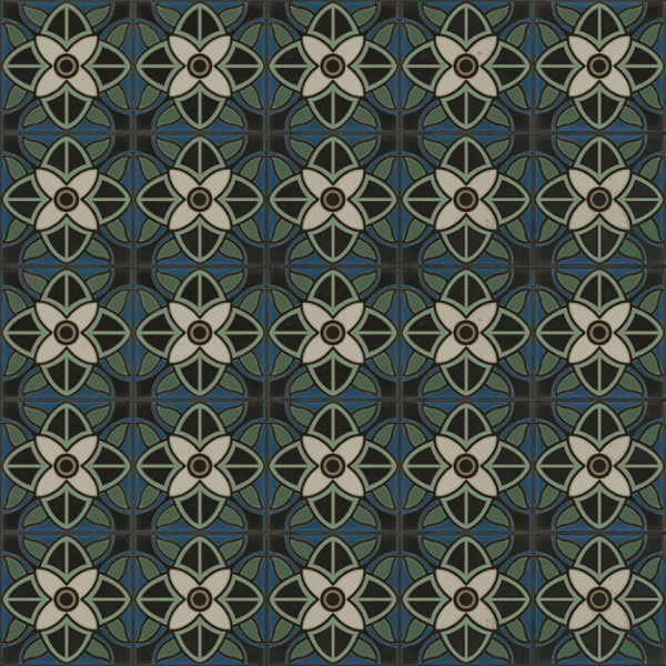 Pattern 80 "Bette Davis" Vinyl Floorcloth