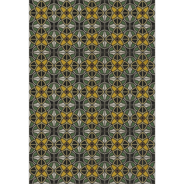 Pattern 80 "Jean Harlow" Vinyl Floorcloth