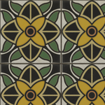 Pattern 80 "Jean Harlow" Vinyl Floorcloth