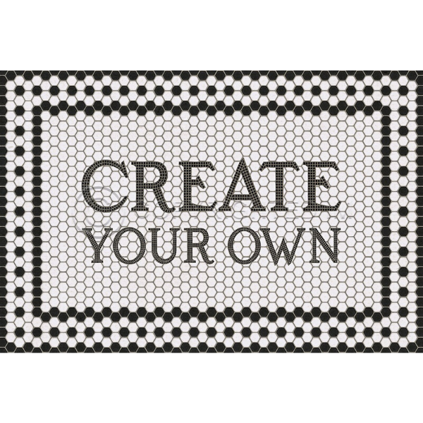 Mosaic "8th Avenue" Customized Vinyl Welcome Mat - Spicher & Co. - 24" x 36"