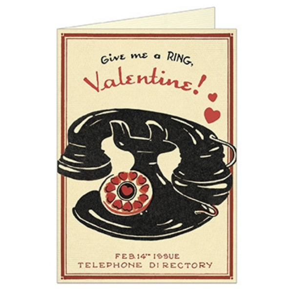 Cavallini "Valentine Telephone" Greeting Card