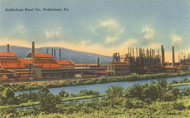 Bethlehem Steel Vintage Style Postcard Decor