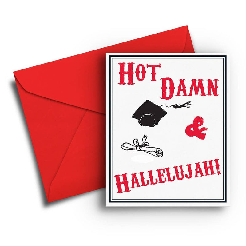 Hot Damn & Hallelujah Graduation Card