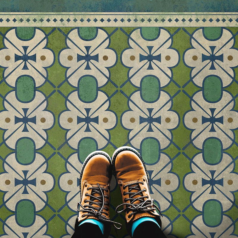 Pattern 05 "Mrs Peacock" Vinyl Floorcloth