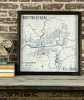 Bethlehem Circa 1942 Framed Map Print Wall Art