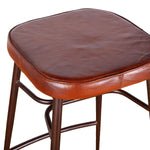 Wellington Backless Leather Bar Stool