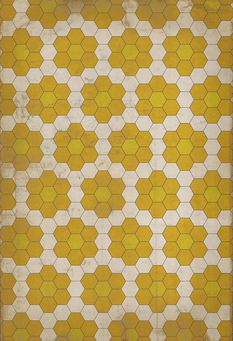 Lehigh Valley Furniture Flooring Vinyl Floorcloth Vintage Mosaic Tile Pet Safe Kid Friendly Rug Outdoor Honeycomb Pattern