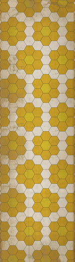 Lehigh Valley Furniture Flooring Vinyl Floorcloth Vintage Mosaic Tile Pet Safe Kid Friendly Rug Outdoor Honeycomb Pattern