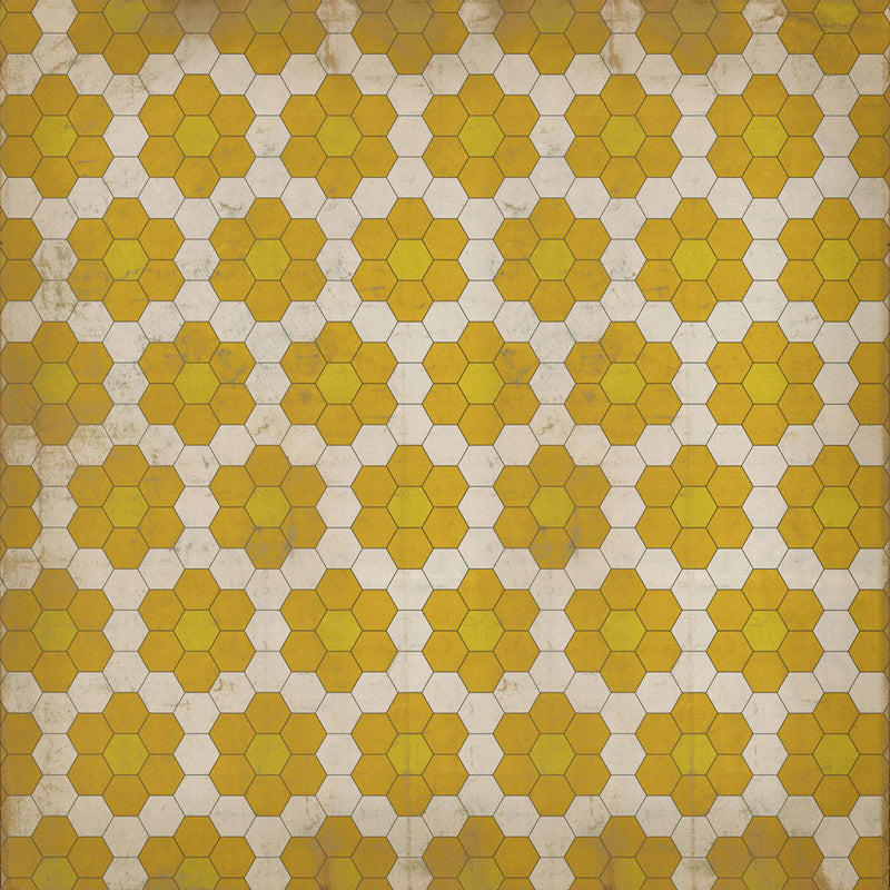 Lehigh Valley Furniture Flooring Vinyl Floorcloth Vintage Mosaic Tile Pet Safe Kid Friendly Rug Outdoor Honeycomb Pattern