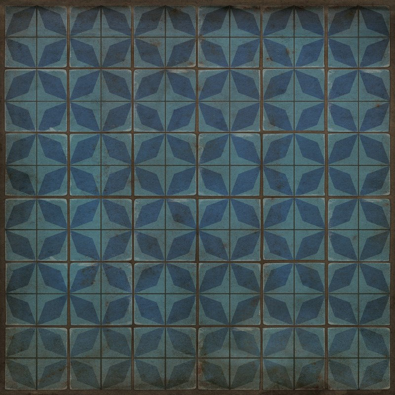 Pattern 54 "Blue Moon" Vinyl Floorcloth
