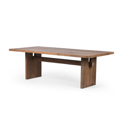 Brandy Dining Table, Rustic Weathered Elm