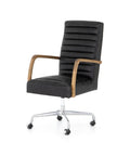 Bryson Channeled Desk Chair-Smoke Furniture Title: Default Title