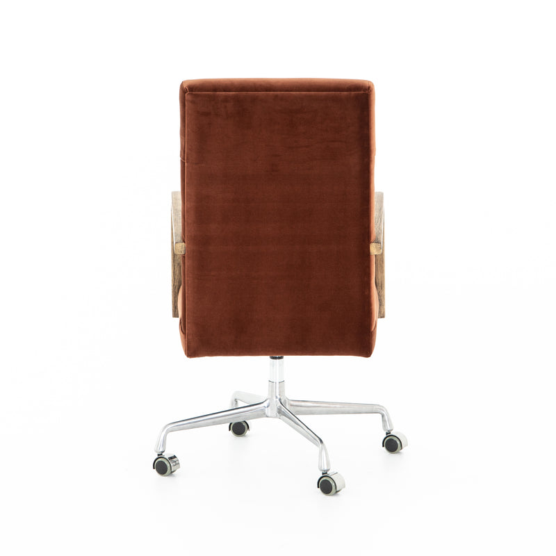 Bryson Upholstered Desk Chair, Burnt Auburn Furniture Color: Burnt Auburn