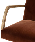 Bryson Upholstered Desk Chair, Burnt Auburn Furniture Color: Burnt Auburn