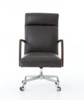 Bryson Top-Grain Leather Desk Chair Furniture Color: Chaps Ebony, Havana Brown