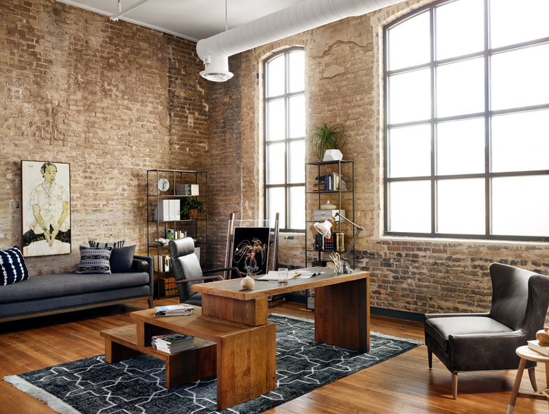 Bryson Top-Grain Leather Desk Chair Furniture Color: Chaps Ebony, Havana Brown