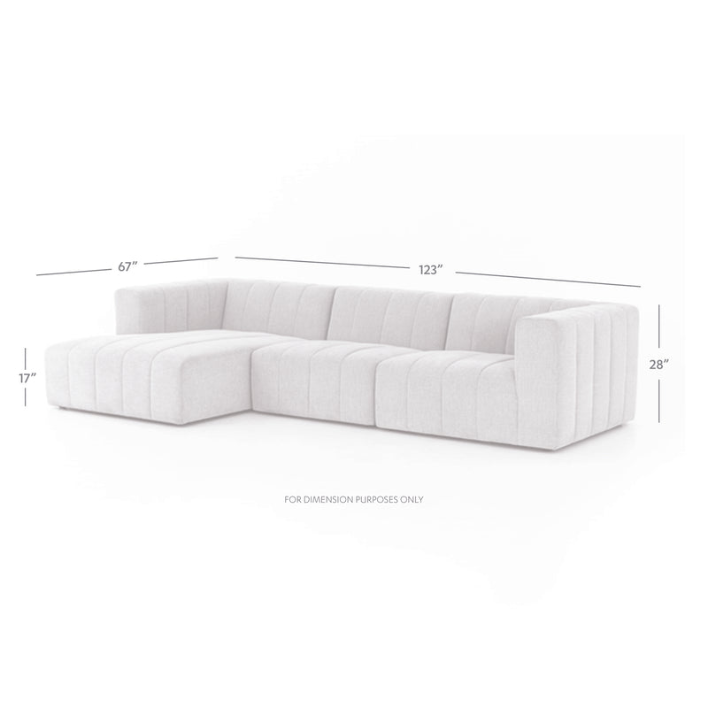 Langham Channeled 3-Pc Sectional-Left Arm Facing