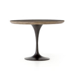Powell Dining Table, Bright Brass Clad