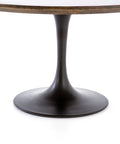 Powell Dining Table English Brown Oak Tulip Base