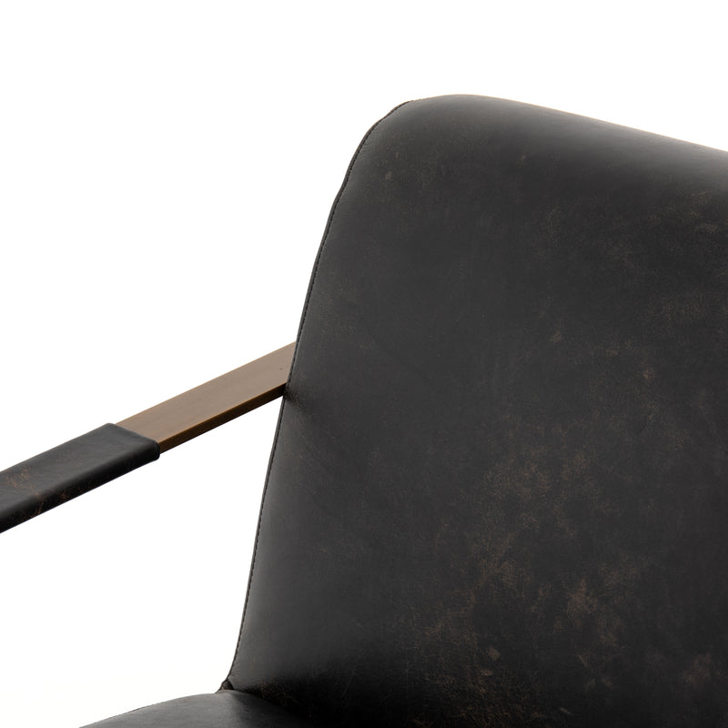 Jules Leather Chair - Rialto Ebony