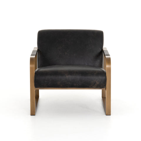 Jules Leather Chair - Rialto Ebony