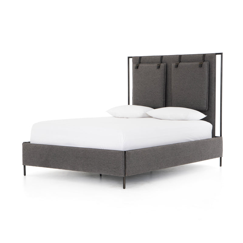 Leigh Upholstered Bed - San Remo Ash