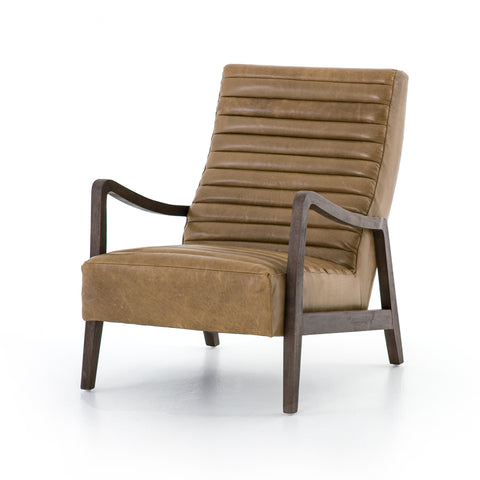 Chance Leather Chair, Dakota Warm Taupe