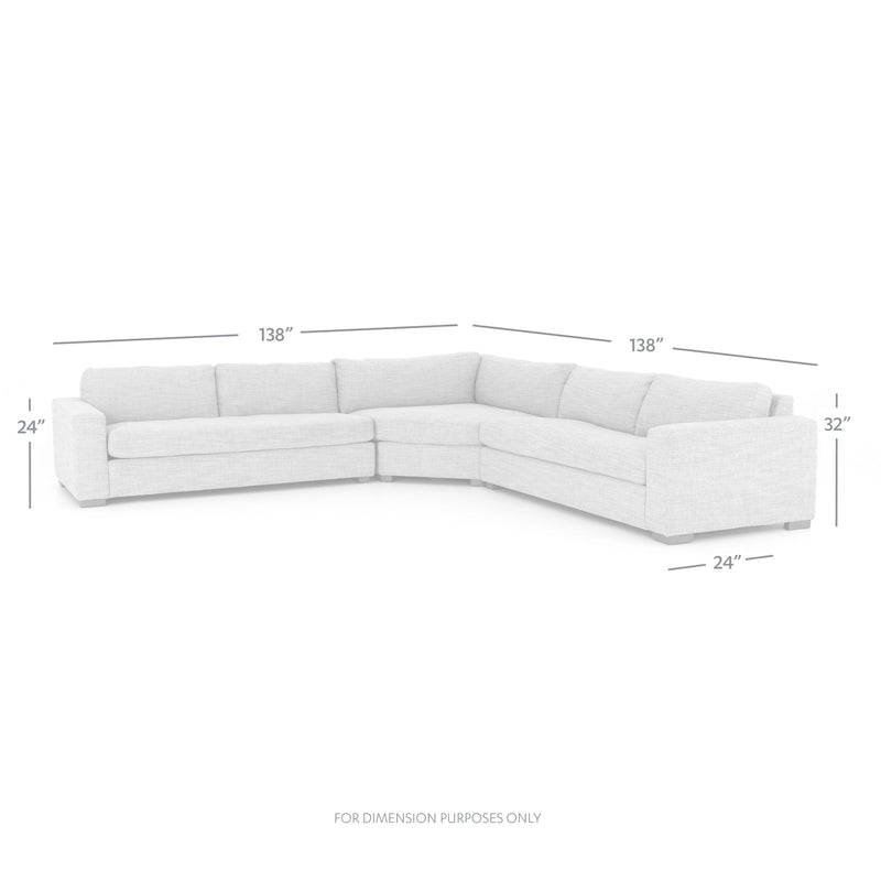 Boone 3-Piece Sectional - Thames Coal Furniture