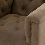 Maxx Leather Swivel Chair - Umber Grey
