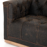 Maxx Leather Swivel Chair - Destroyed Black